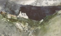 Lot 92 - Gwilym John Blockley (1921-2002)
A WELSH MOUNTAIN LANDSCAPE
Signed l.r.
