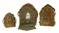 Lot 84A - A Tibetan silver gau shrine