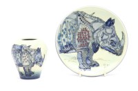 Lot 141 - A Dennis China Works vase and dish