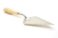 Lot 109 - A silver bladed trowel