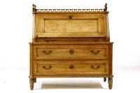 Lot 400 - A continental mahogany bureau