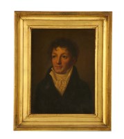 Lot 392 - Swiss School c.1820
PORTRAIT OF A GENTLEMAN
Oil on board