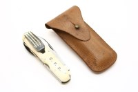 Lot 128 - An Edwardian ivory mounted combination penknife
