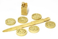Lot 66 - A collection of Chinese ivory carvings