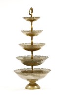 Lot 286 - A silver plated graduating five tier fruit stand