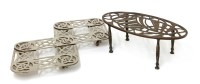 Lot 78 - A Secessionist oval brass trivet