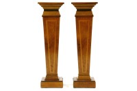 Lot 467 - A pair of inlaid walnut stands