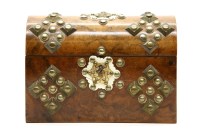 Lot 283 - A Victorian figured walnut tea caddy