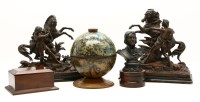 Lot 264 - Two spelter Marly horses
