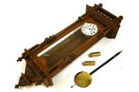 Lot 332 - A 19th century walnut eight day Vienna regulator
