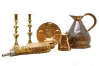Lot 229 - A collection of brass and copperware