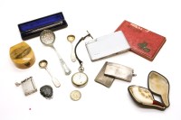 Lot 80A - A curved meershaum pipe together with two silver card cases