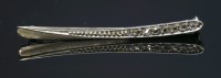 Lot 204 - An Austrian white gold diamond set bar brooch