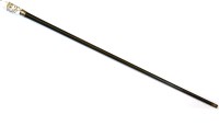 Lot 490 - A Victorian ivory handled walking cane