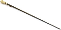 Lot 488 - An ivory and silver mounted walking cane