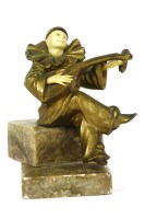 Lot 462 - A gilt metal and ivory Pierrot