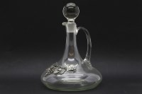 Lot 525 - A oak and cut glass triple tantalus