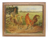 Lot 762 - Robert E Mertens
COCKERELS AND CHICKENS
Signed l.r.
