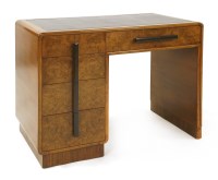 Lot 220 - An Art Deco walnut desk