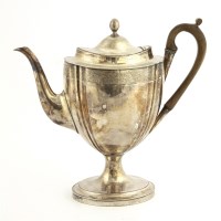 Lot 40 - An Old Sheffield plate coffee pot
