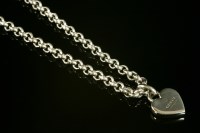Lot 263 - A Gucci sterling silver heart pendant necklace