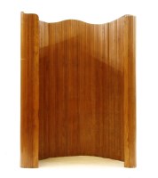 Lot 203 - A Baumann pine tambour dressing screen