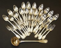Lot 334 - A collection of French silver