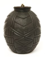 Lot 310 - A moulded glass table lamp base