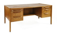 Lot 477 - A walnut desk