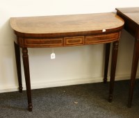 Lot 522 - A Georgian inlaid mahogany card table