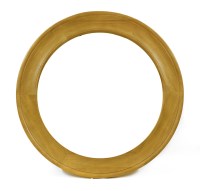 Lot 483 - A large circular honey oak wall mirror