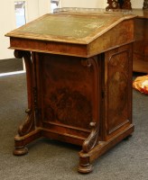 Lot 308 - A Victorian walnut Davenport