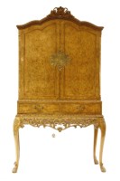 Lot 346 - An Epstein Queen Anne style burr walnut cocktail cabinet
