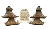 Lot 530 - A pair of carved mahogany wall brackets