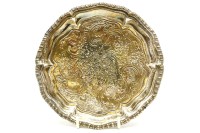 Lot 394 - A George III silver card tray