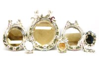 Lot 542 - A Continental porcelain dressing mirror