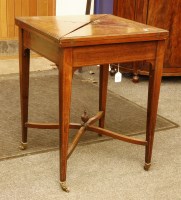 Lot 332 - An Edwardian rosewood envelope card table