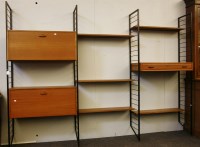 Lot 324 - A Staples Ladderax teak wall unit
