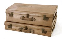 Lot 250 - A pair of leather motoring suitcases