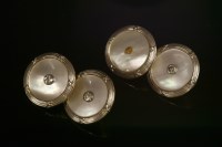 Lot 205 - A pair of Art Deco diamond and mother of pearl cufflinks