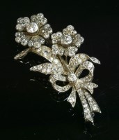 Lot 58 - A Victorian diamond set spray brooch, c.1890