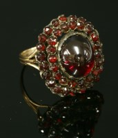 Lot 50 - A bohemian garnet cluster ring