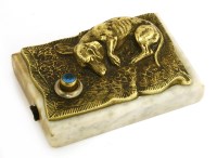Lot 214 - A marble and bronze desk bell