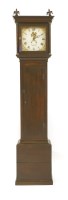 Lot 320 - An oak cased 30 hour oak longcase clock