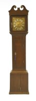 Lot 492 - An oak and mahogany cased 8 day longcase clock