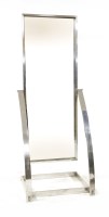 Lot 631 - A chrome cheval mirror