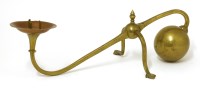Lot 112 - A WAS Benson brass and copper cantilever piano candlestick