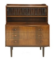 Lot 486 - A Danish rosewood bureau