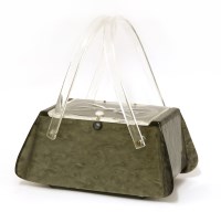 Lot 229 - A grey marble effect lucite handbag