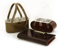 Lot 233 - A brown lucite handbag